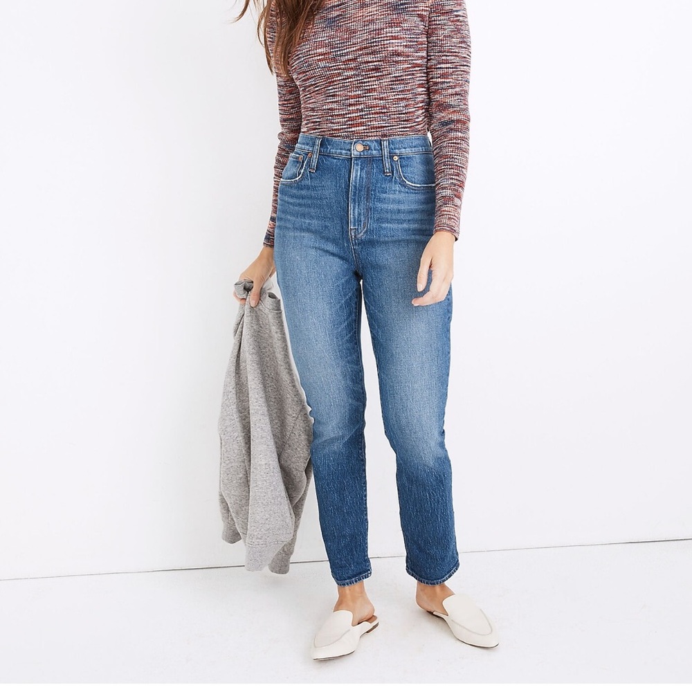Madewell The High-Rise Slim Boy Jeans In Linnaeus Wash